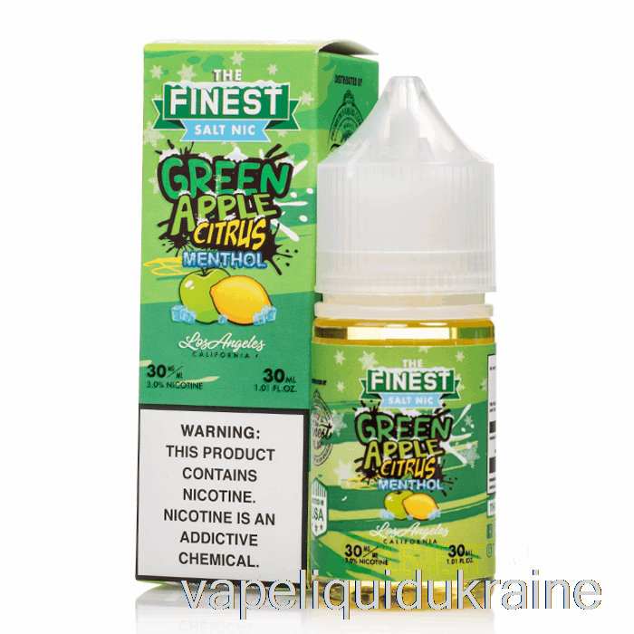 Vape Liquid Ukraine Green Apple Citrus MENTHOL - The Finest Candy Edition Salt Nic - 30mL 30mg